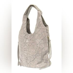 Joy Susan Textured White Shoulder Bag